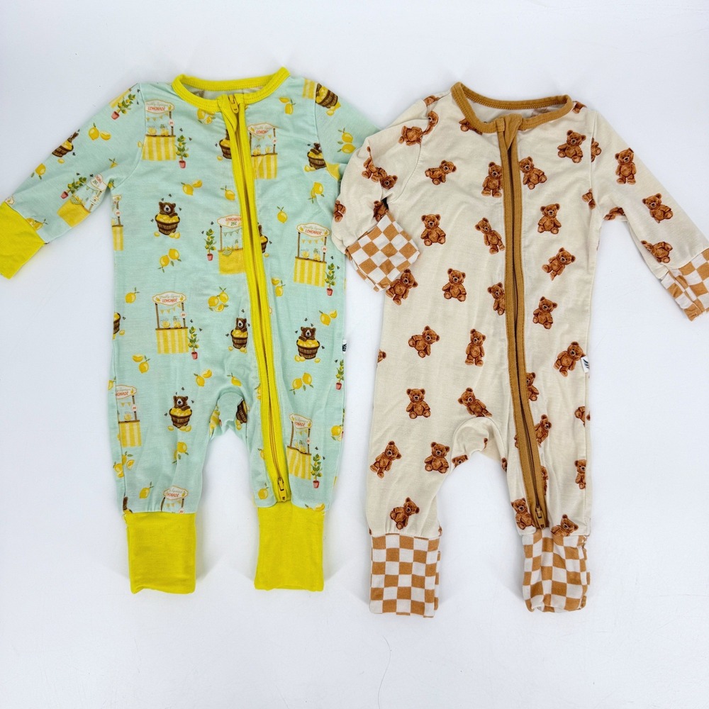 2‎ Free Birdees Bamboo Convertible Footie Pajama Lemonade Stand Bears
